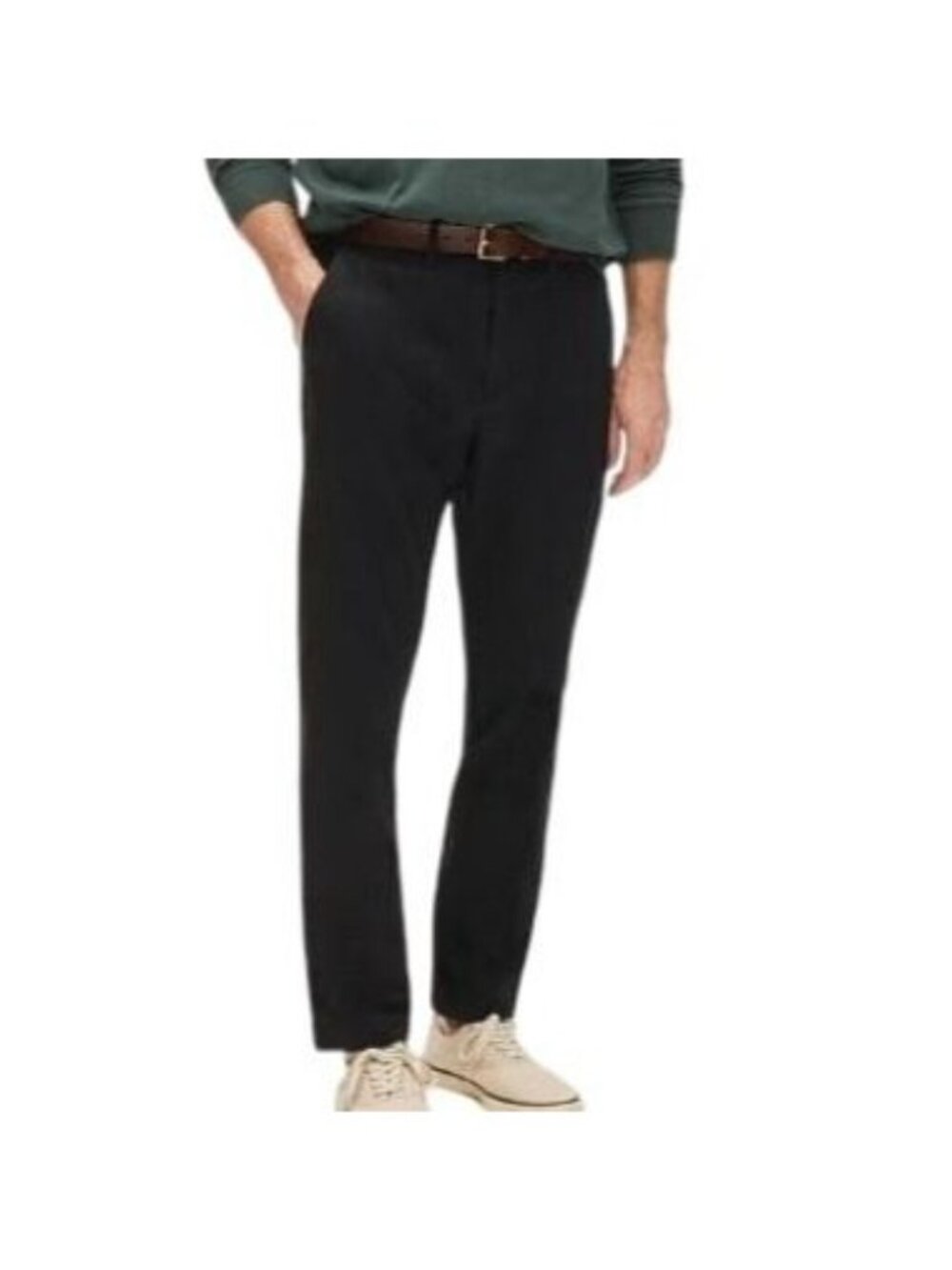 NWT J.Crew Chino Pant Mens 38x32 Black 1040 Athletic Tapered-Fit Stretch Office